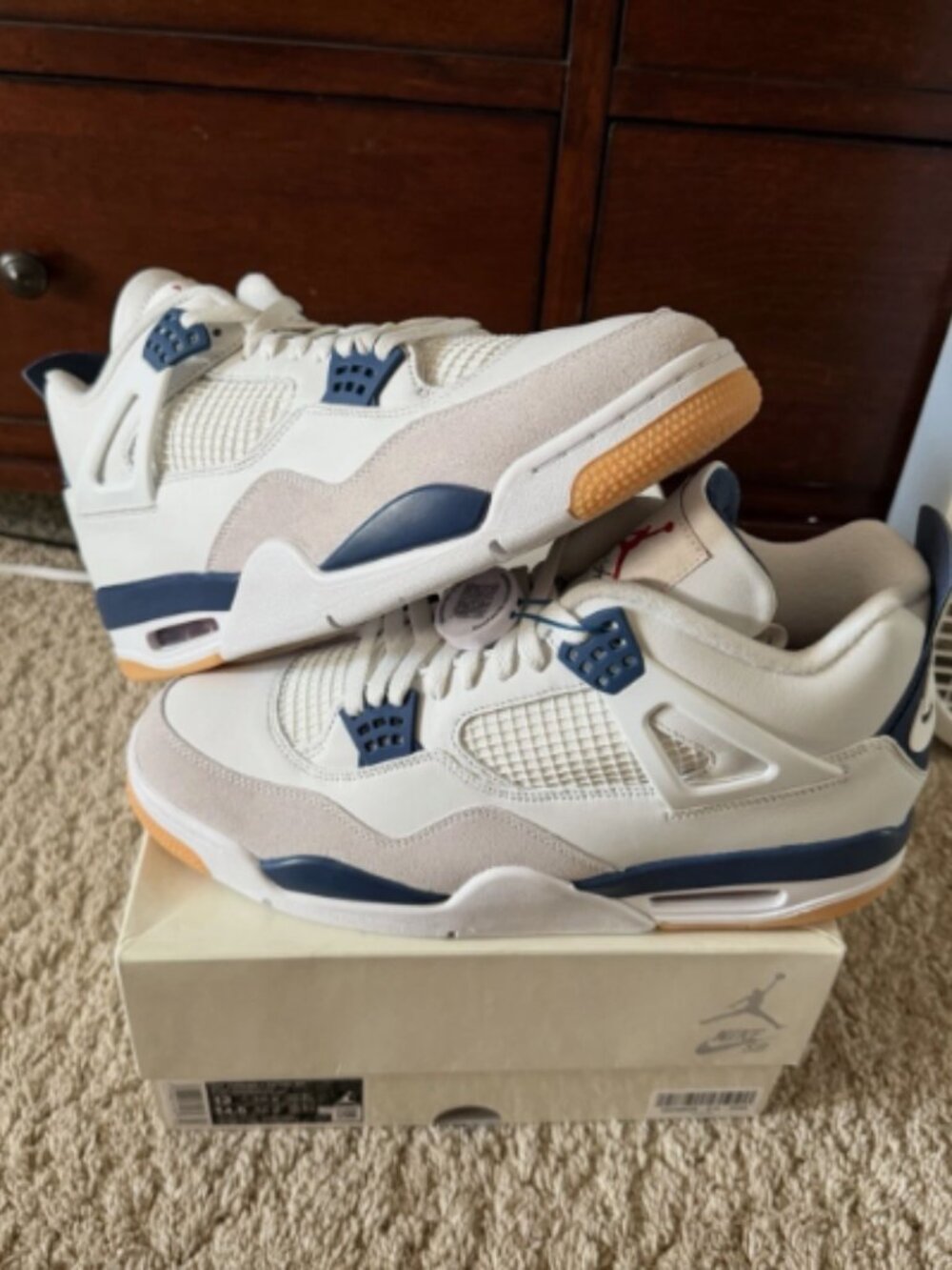AIR JORDAN 4 RETRO SP WHITE NAVY BRAND NEW